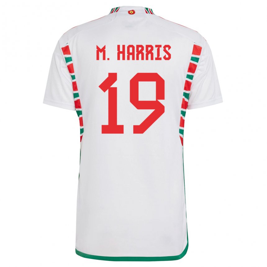 Homem Camisola Galesa Mark Harris #19 Branco Alternativa 22-24 Camisa Brasil