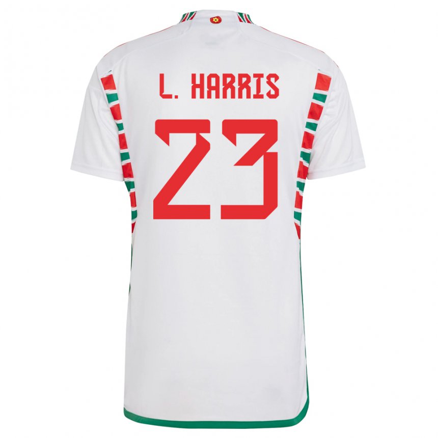 Homem Camisola Galesa Luke Harris #23 Branco Alternativa 22-24 Camisa Brasil