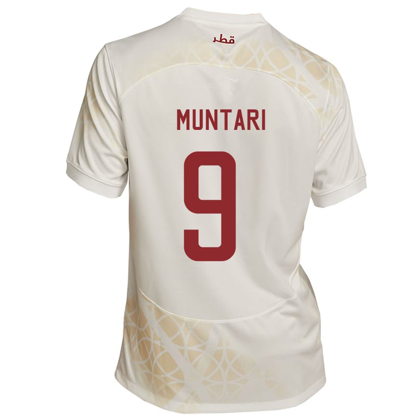 Homem Camisola Catari Mohammed Muntari #9 Bege Dourado Alternativa 22-24 Camisa Brasil