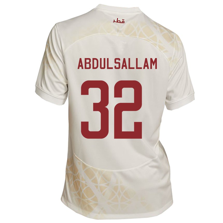 Homem Camisola Catari Jassem Gaber Abdulsallam #32 Bege Dourado Alternativa 22-24 Camisa Brasil