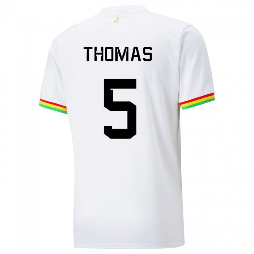 Mulher Camisola Ganesa Thomas Partey #5 Branco Principal 22-24 Camisa Brasil