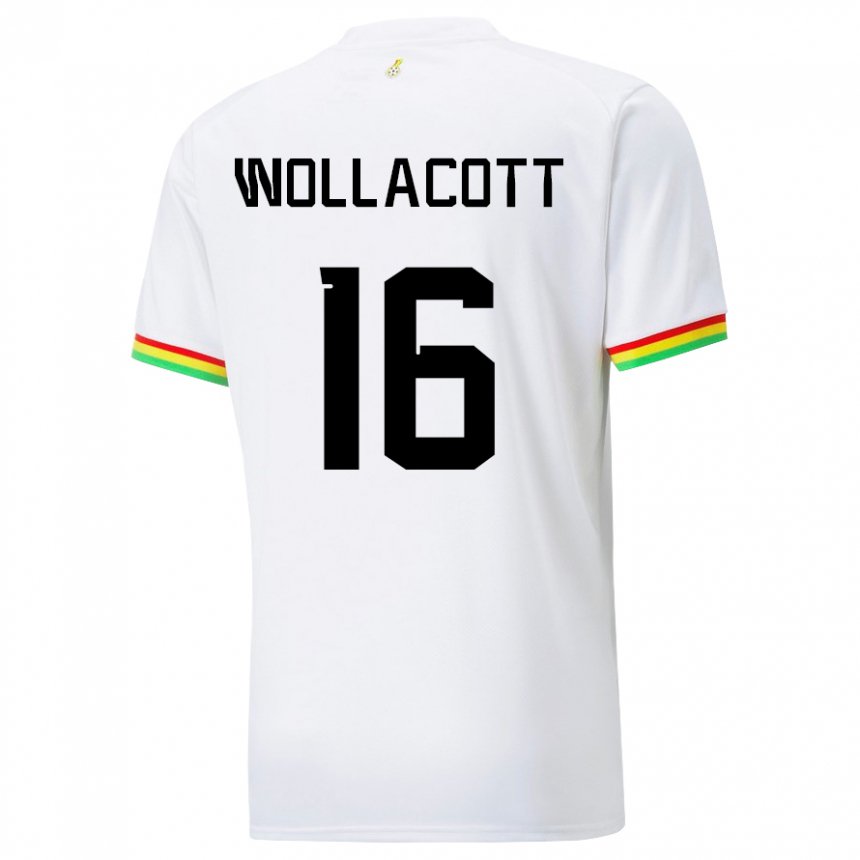 Mulher Camisola Ganesa Joe Wollacott #16 Branco Principal 22-24 Camisa Brasil