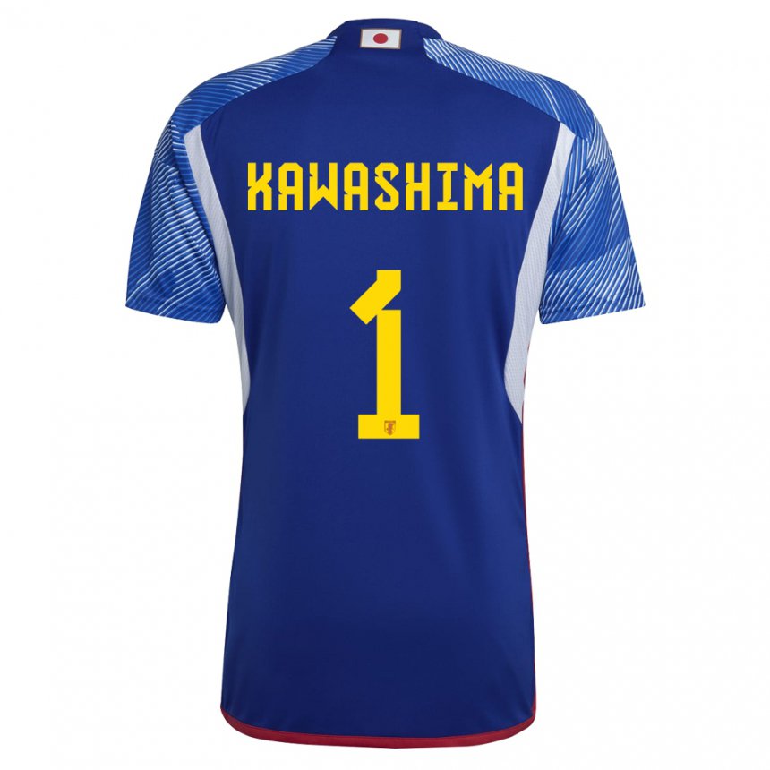 Mulher Camisola Japonesa Eiji Kawashima #1 Azul Real Principal 22-24 Camisa Brasil