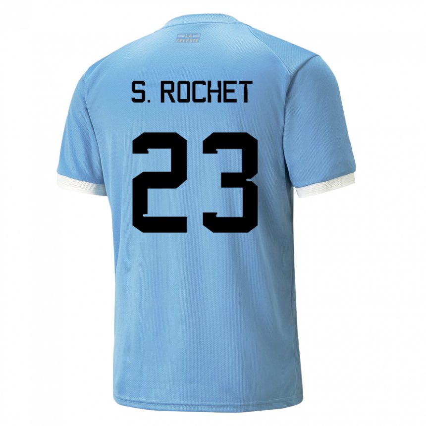 Mulher Camisola Uruguaia Sergio Rochet #23 Azul Principal 22-24 Camisa Brasil