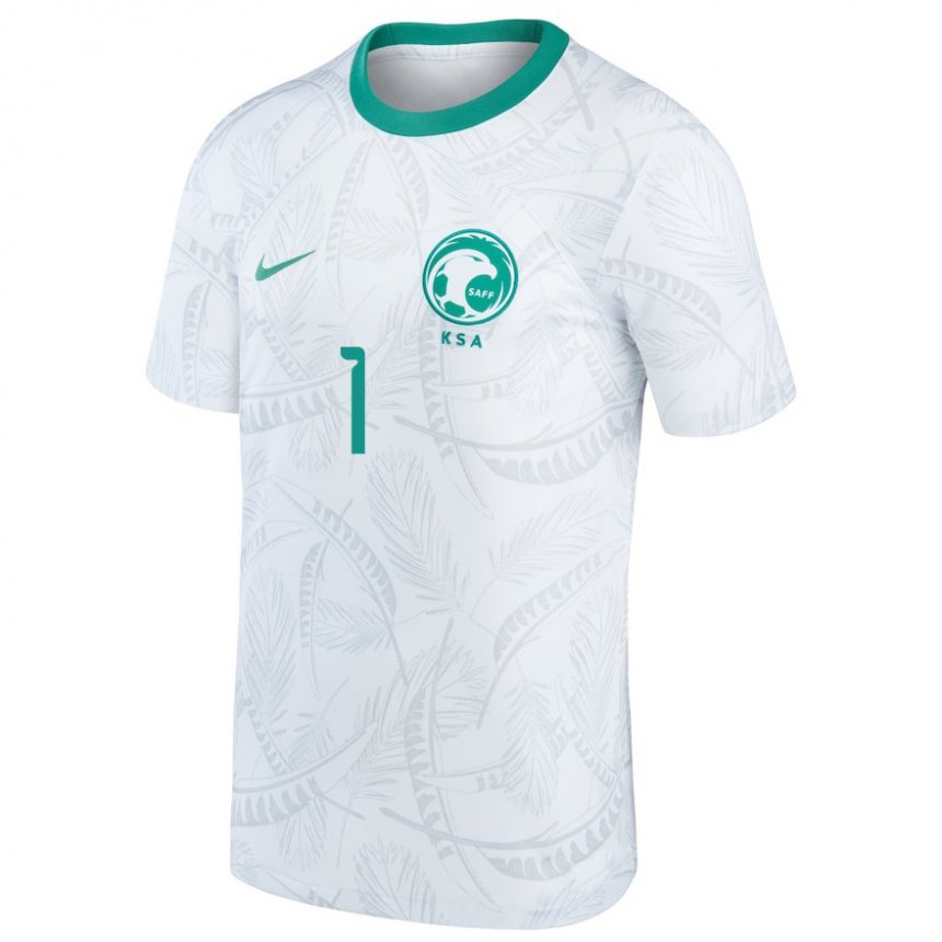 Mulher Camisola Saudita Mohammed Al Rubaie #1 Branco Principal 22-24 Camisa Brasil