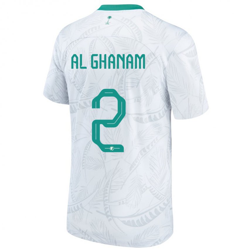 Mulher Camisola Saudita Sultan Al Ganesam #2 Branco Principal 22-24 Camisa Brasil