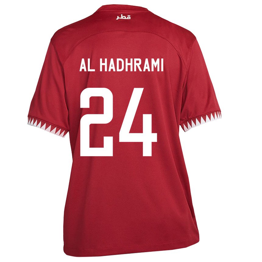 Mulher Camisola Catari Naif Abdulraheem Al Hadhrami #24 Castanho Principal 22-24 Camisa Brasil