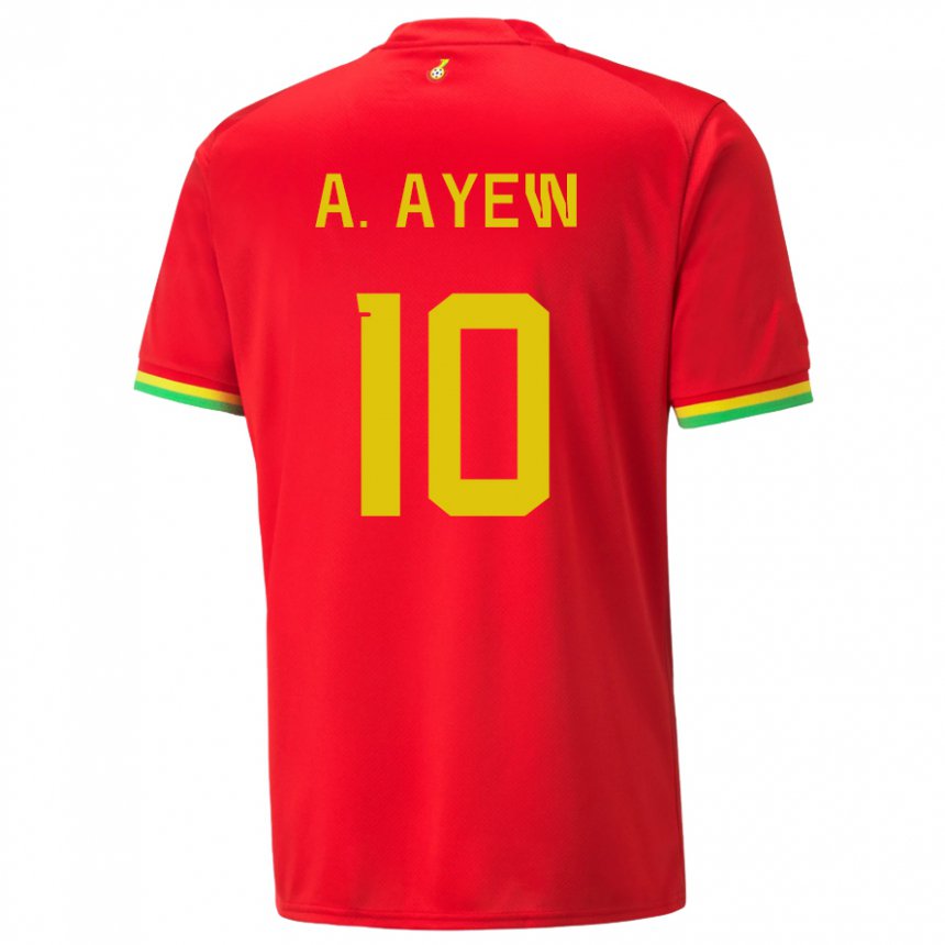 Mulher Camisola Ganesa Andre Ayew #10 Vermelho Alternativa 22-24 Camisa Brasil