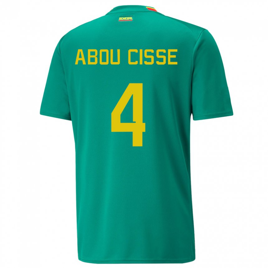 Mulher Camisola Senegalesa Pape Abou Cisse #4 Verde Alternativa 22-24 Camisa Brasil