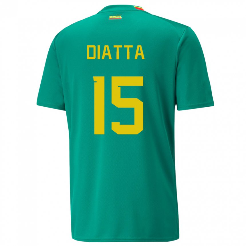 Mulher Camisola Senegalesa Krepin Diatta #15 Verde Alternativa 22-24 Camisa Brasil