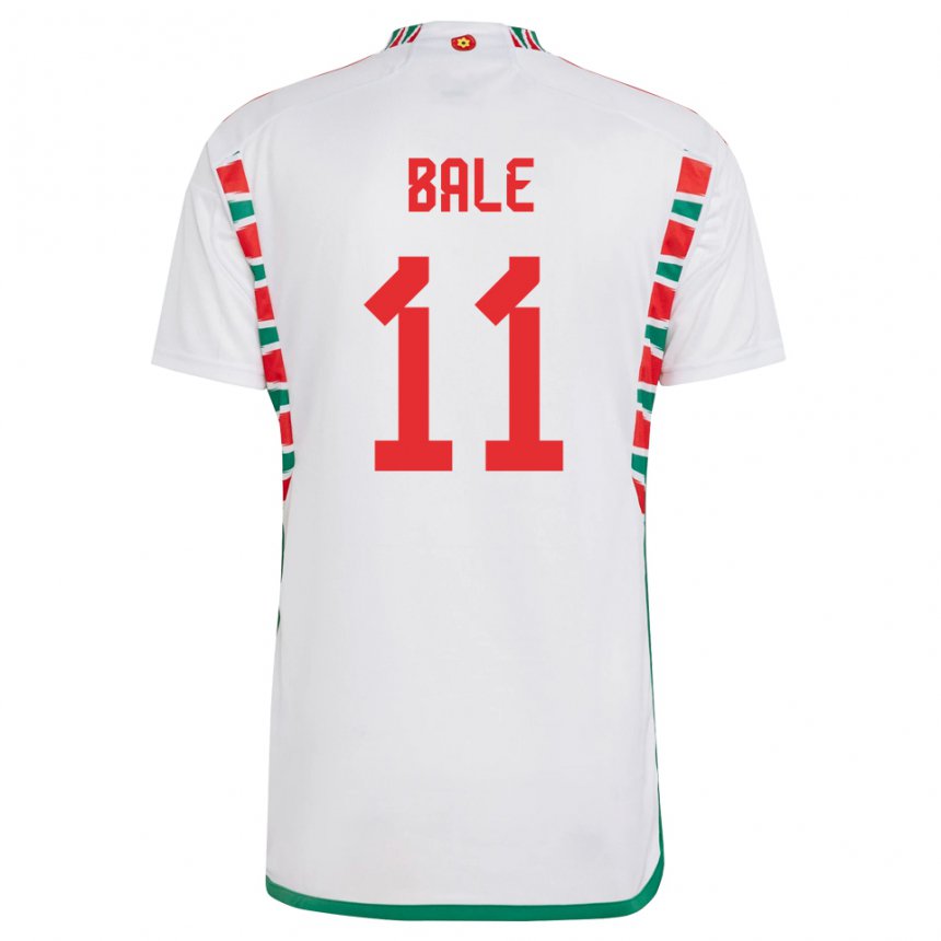 Mulher Camisola Galesa Gareth Bale #11 Branco Alternativa 22-24 Camisa Brasil