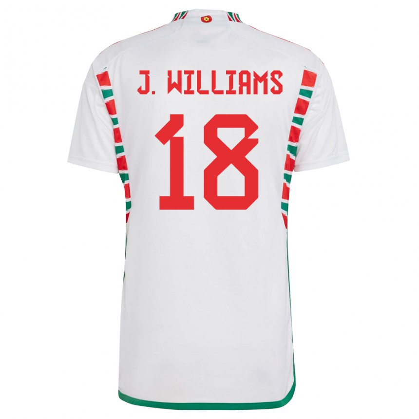 Mulher Camisola Galesa Jonathan Williams #18 Branco Alternativa 22-24 Camisa Brasil