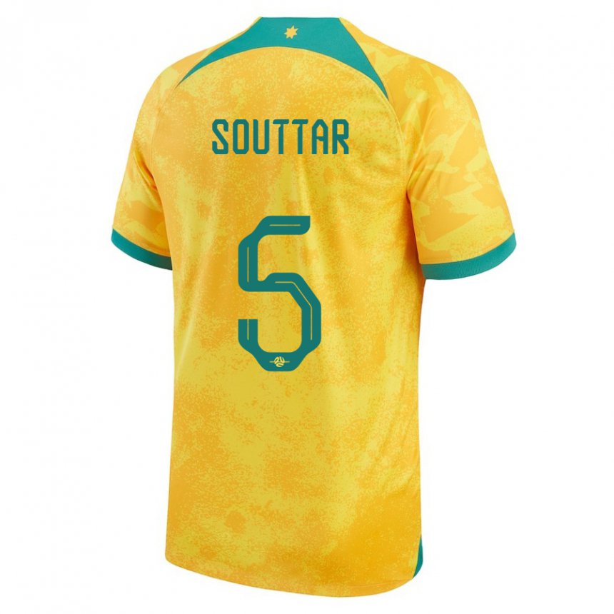 Criança Camisola Australiana Harry Souttar #5 Dourado Principal 22-24 Camisa Brasil