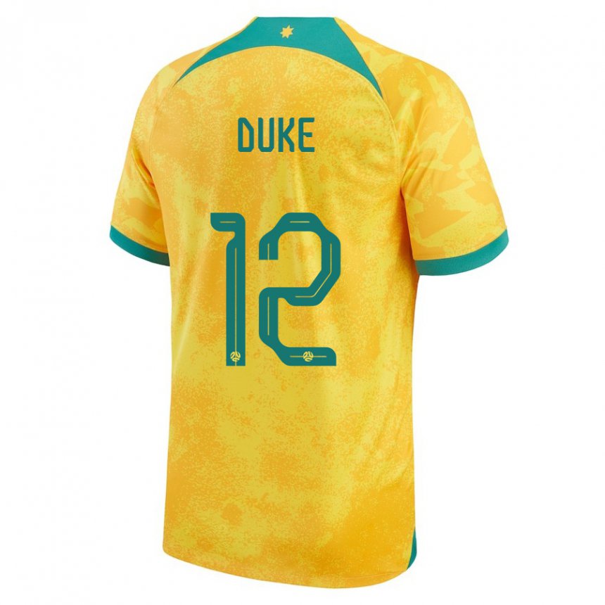 Criança Camisola Australiana Mitch Duke #12 Dourado Principal 22-24 Camisa Brasil