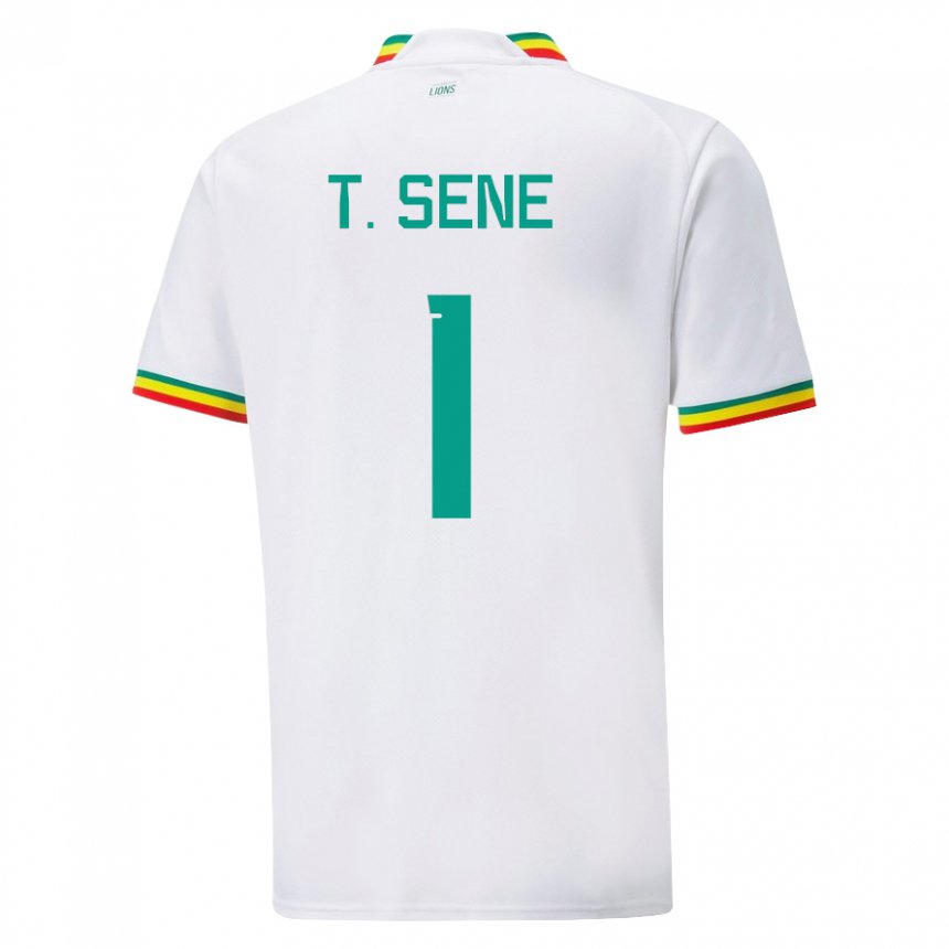 Criança Camisola Senegalesa Thiaba Gueye Sene #1 Branco Principal 22-24 Camisa Brasil