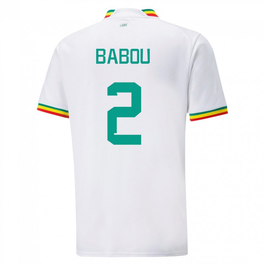 Criança Camisola Senegalesa Marieme Babou #2 Branco Principal 22-24 Camisa Brasil