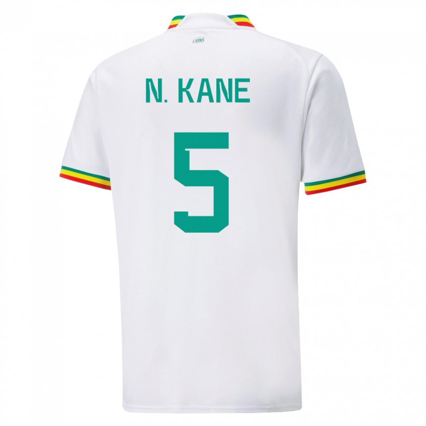 Criança Camisola Senegalesa Ndeye Ndiaye Kane #5 Branco Principal 22-24 Camisa Brasil