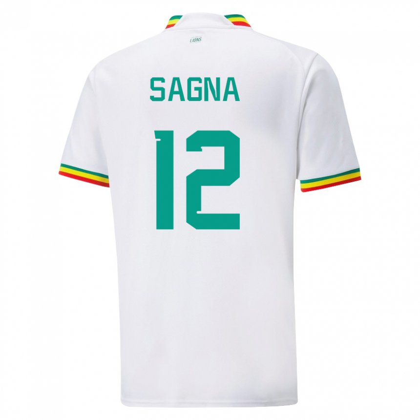 Criança Camisola Senegalesa Safietou Sagna #12 Branco Principal 22-24 Camisa Brasil