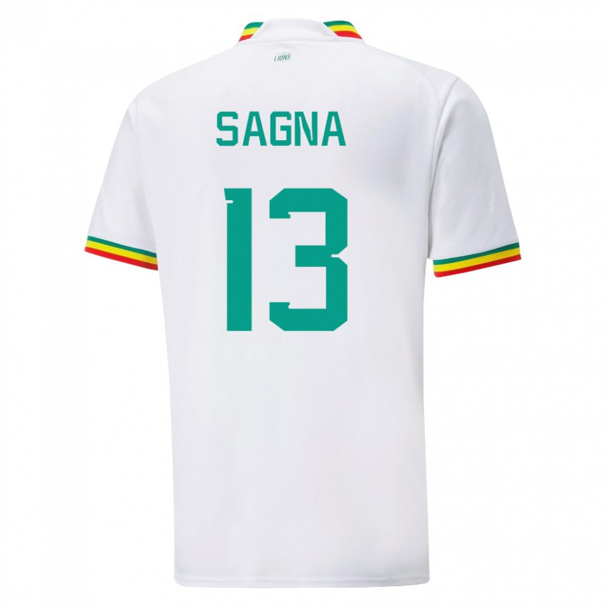 Criança Camisola Senegalesa Jeannette Sagna #13 Branco Principal 22-24 Camisa Brasil