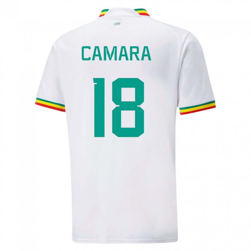 Criança Camisola Senegalesa Meta Camara #18 Branco Principal 22-24 Camisa Brasil