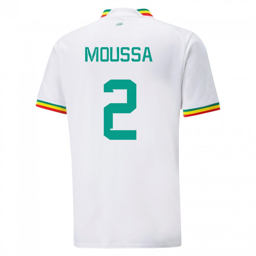 Criança Camisola Senegalesa Moussa N Diaye #2 Branco Principal 22-24 Camisa Brasil