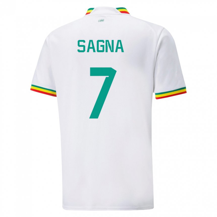 Criança Camisola Senegalesa Amadou Sagna #7 Branco Principal 22-24 Camisa Brasil