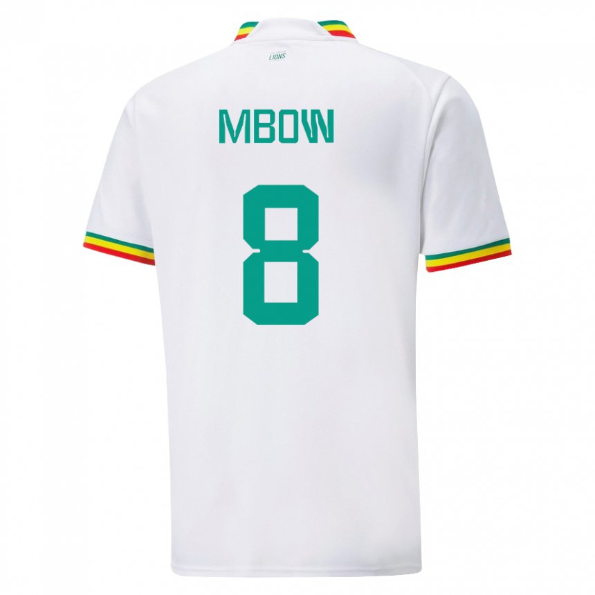 Criança Camisola Senegalesa Mamadou Mbow #8 Branco Principal 22-24 Camisa Brasil