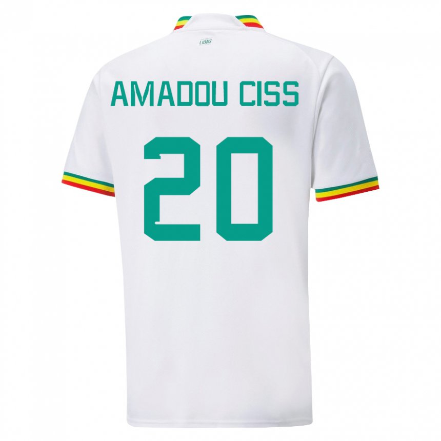 Criança Camisola Senegalesa Amadou Ciss #20 Branco Principal 22-24 Camisa Brasil