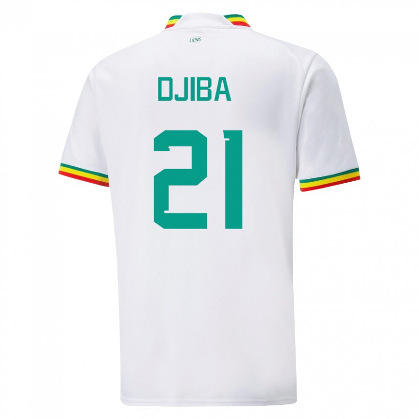 Criança Camisola Senegalesa Francois Djiba #21 Branco Principal 22-24 Camisa Brasil