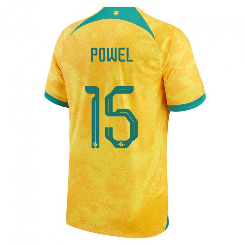 Criança Camisola Australiana Izaack Powel #15 Dourado Principal 22-24 Camisa Brasil