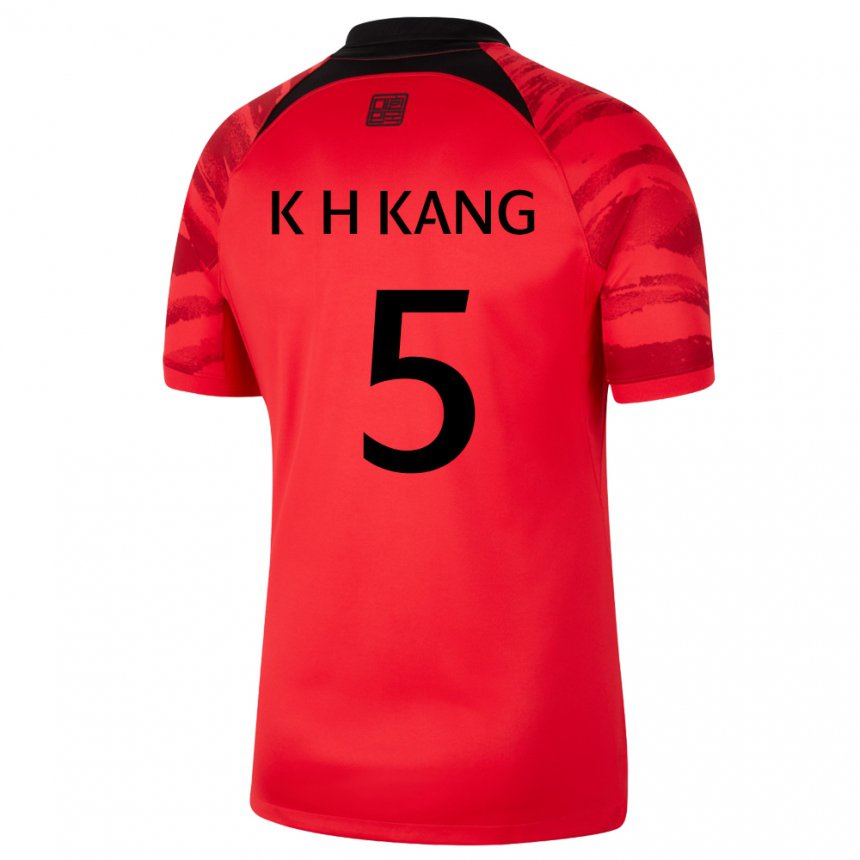 Criança Camisola Sul‑coreana Kang Kyo Hun #5 Vermelho Preto Principal 22-24 Camisa Brasil