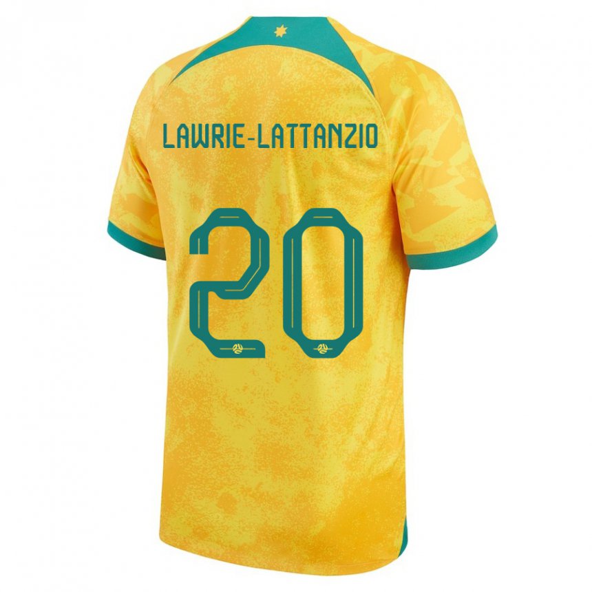 Criança Camisola Australiana Luis Lawrie Lattanzio #20 Dourado Principal 22-24 Camisa Brasil