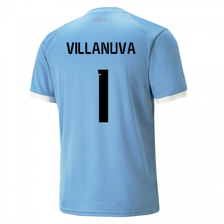 Criança Camisola Uruguaia Josefina Villanuva #1 Azul Principal 22-24 Camisa Brasil