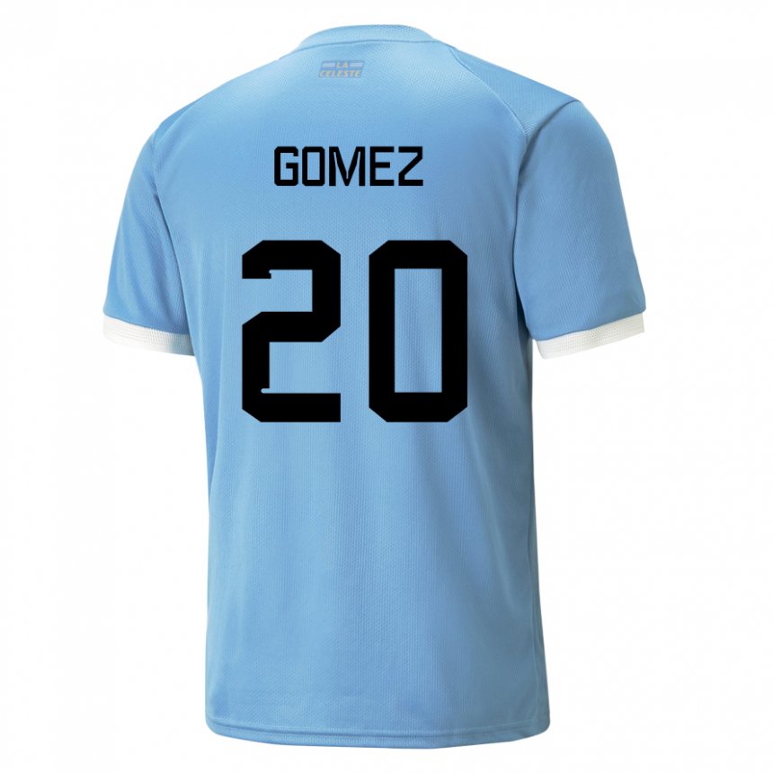 Criança Camisola Uruguaia Luciana Gomez #20 Azul Principal 22-24 Camisa Brasil