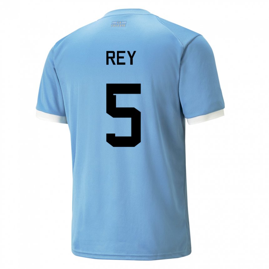 Criança Camisola Uruguaia Rodrigo Rey #5 Azul Principal 22-24 Camisa Brasil