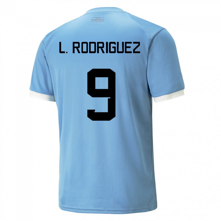 Criança Camisola Uruguaia Luciano Rodriguez #9 Azul Principal 22-24 Camisa Brasil