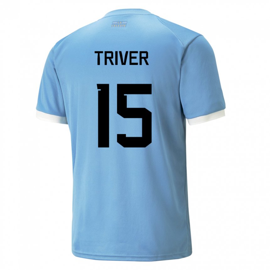 Criança Camisola Uruguaia Francisco Triver #15 Azul Principal 22-24 Camisa Brasil