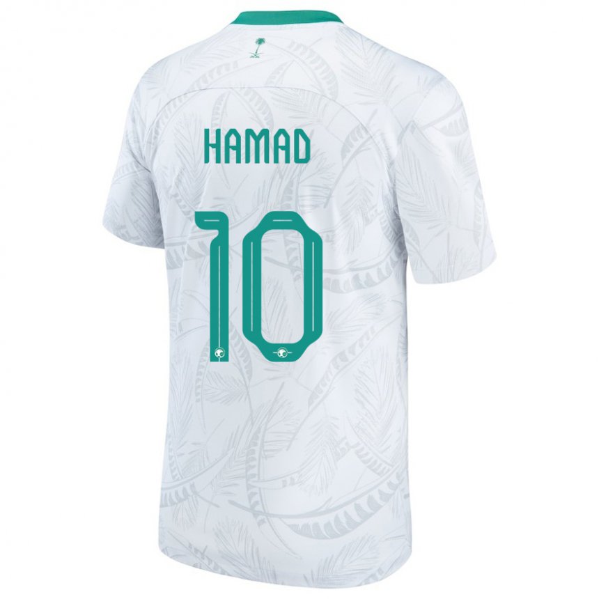 Criança Camisola Saudita Sarah Hamad #10 Branco Principal 22-24 Camisa Brasil