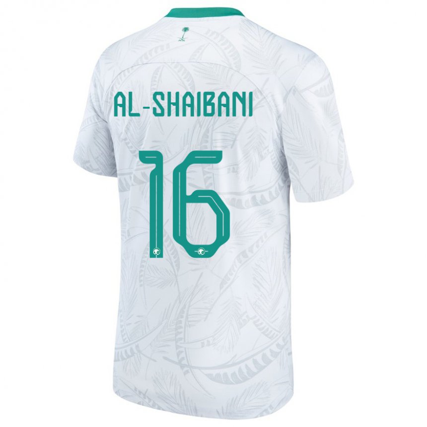 Criança Camisola Saudita Asrar Al Shaibani #16 Branco Principal 22-24 Camisa Brasil