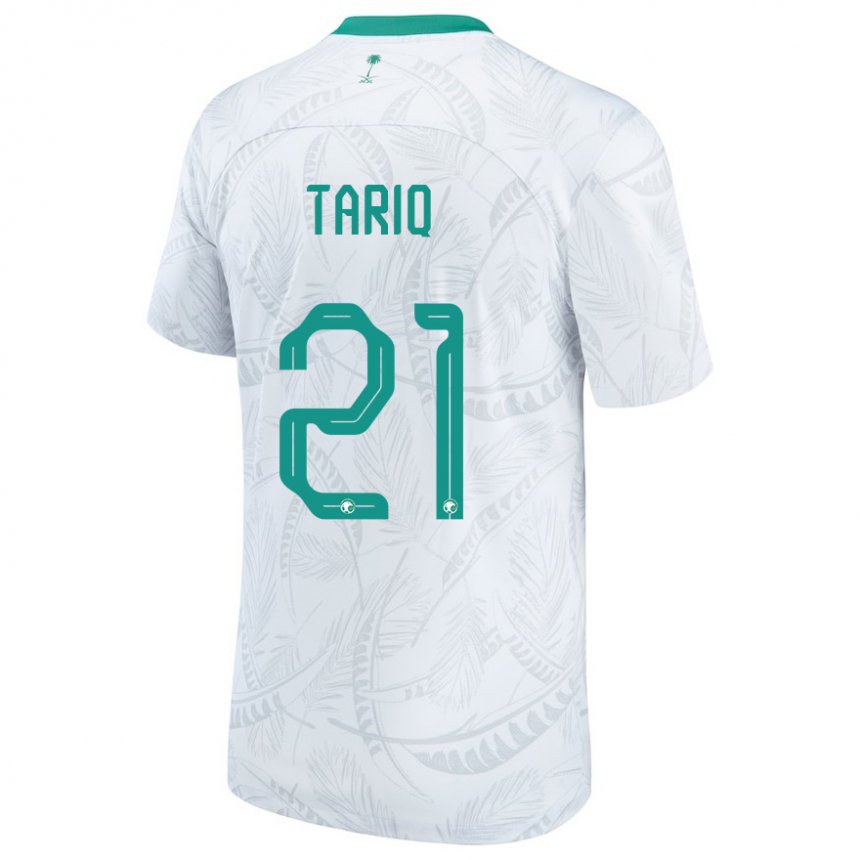 Criança Camisola Saudita Juri Tariq #21 Branco Principal 22-24 Camisa Brasil