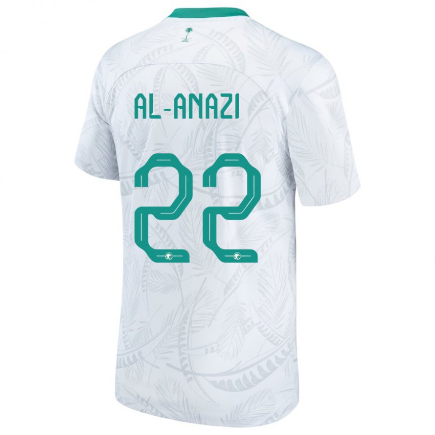 Criança Camisola Saudita Lama Al Anazi #22 Branco Principal 22-24 Camisa Brasil