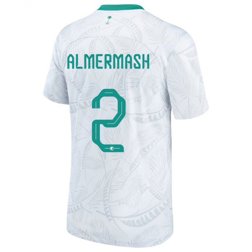 Criança Camisola Saudita Oama Almermash #2 Branco Principal 22-24 Camisa Brasil