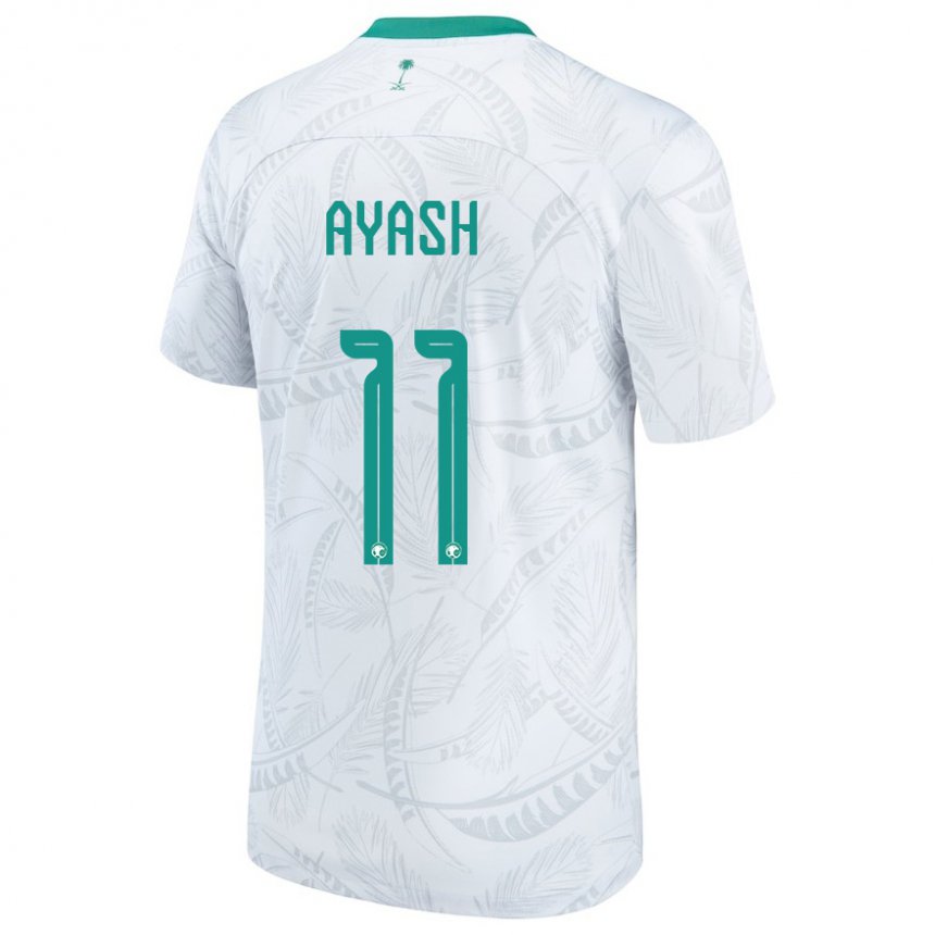 Criança Camisola Saudita Ziyad Ayash #11 Branco Principal 22-24 Camisa Brasil