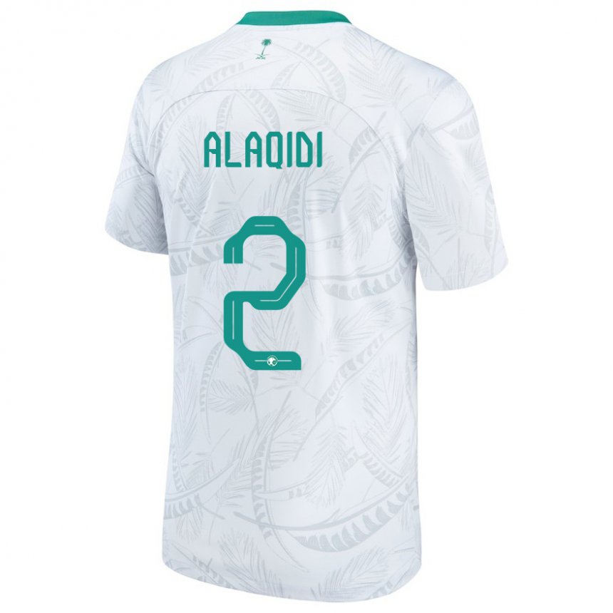 Criança Camisola Saudita Nawaf Alaqidi #2 Branco Principal 22-24 Camisa Brasil