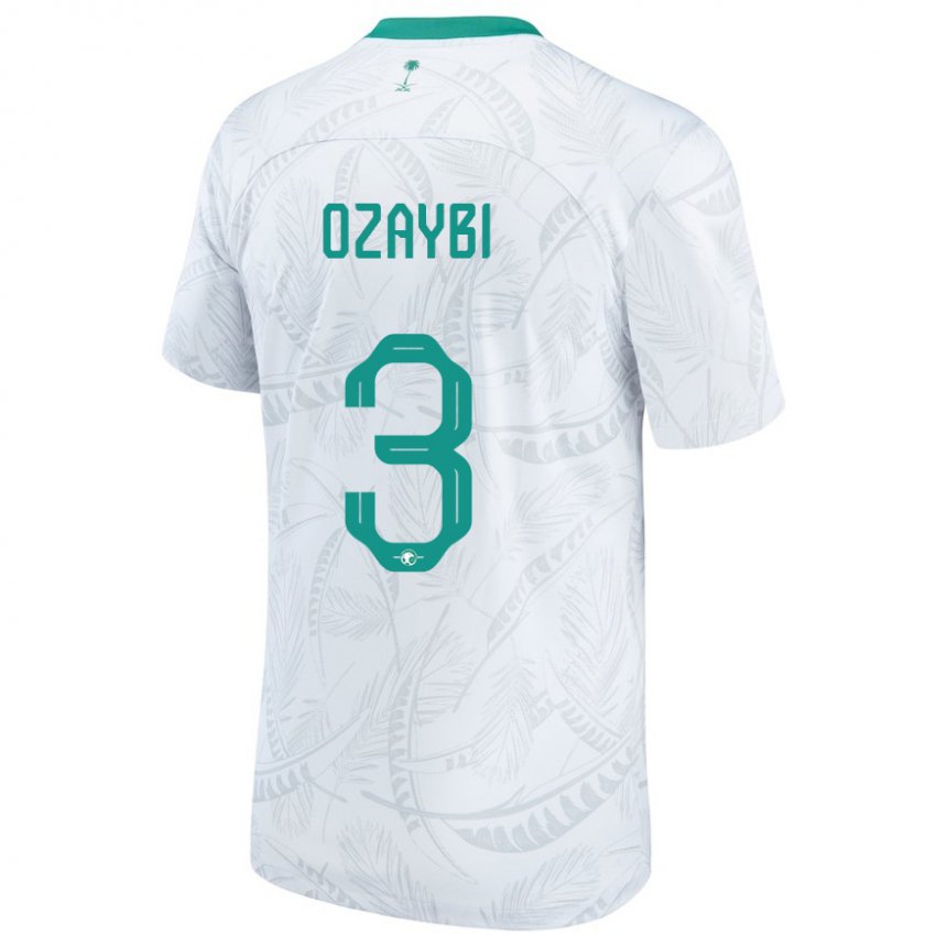 Criança Camisola Saudita Raed Ozaybi #3 Branco Principal 22-24 Camisa Brasil