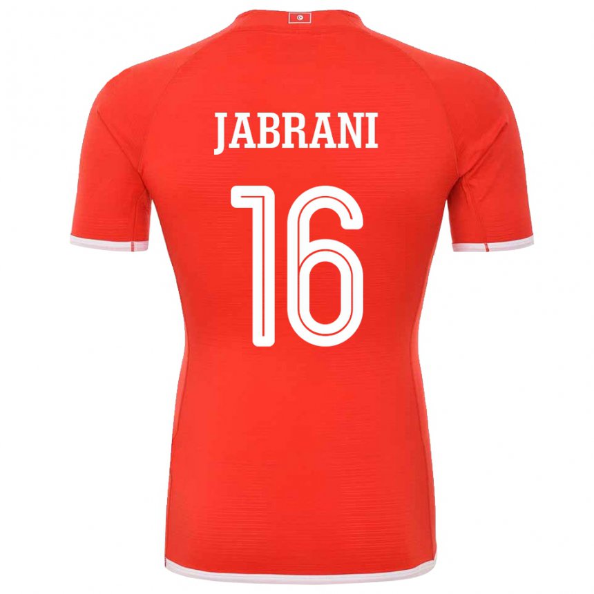 Criança Camisola Tunisiana Soulaima Jabrani #16 Vermelho Principal 22-24 Camisa Brasil