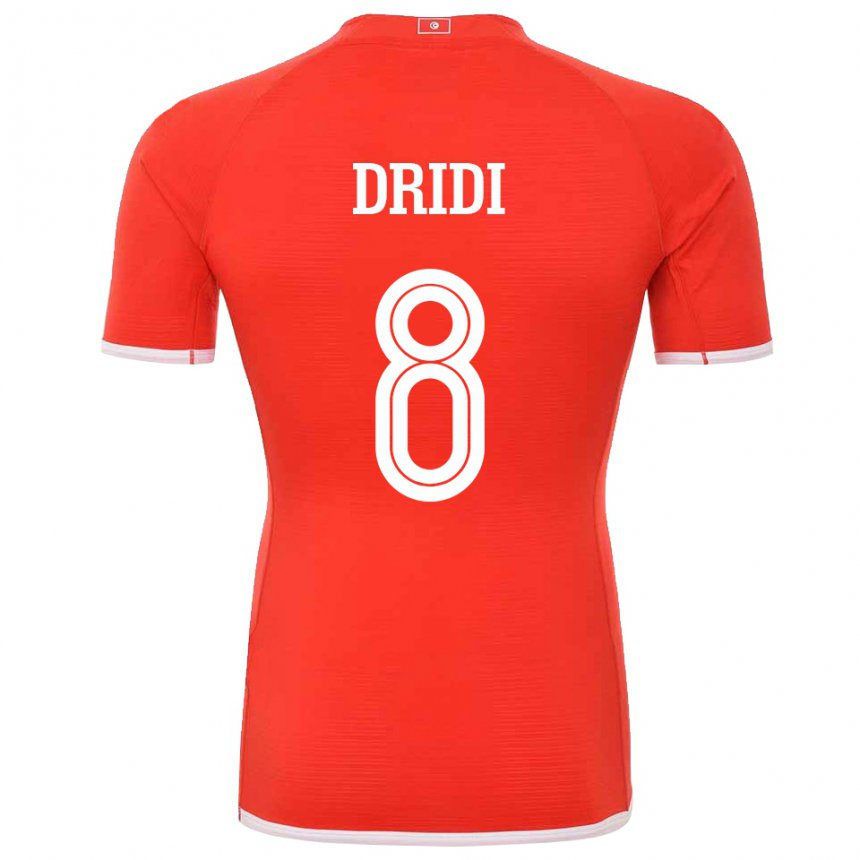 Criança Camisola Tunisiana Yassine Dridi #8 Vermelho Principal 22-24 Camisa Brasil