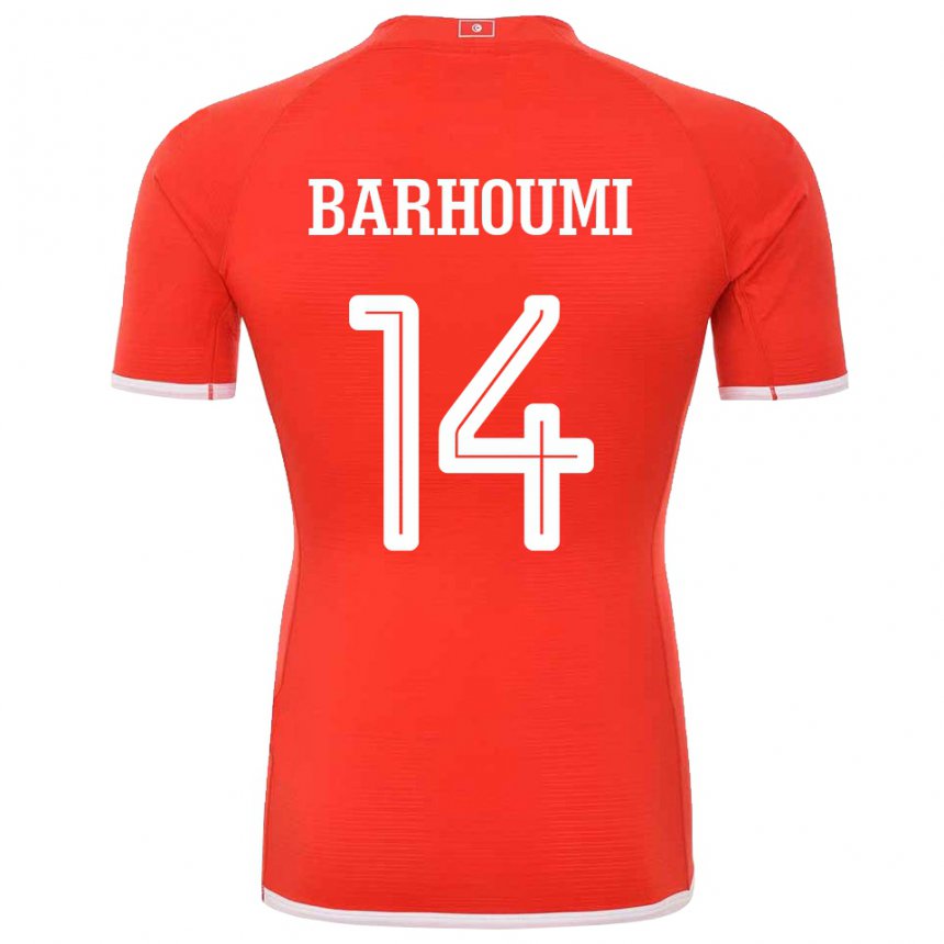 Criança Camisola Tunisiana Salah Barhoumi #14 Vermelho Principal 22-24 Camisa Brasil