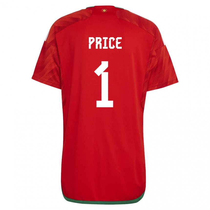 Criança Camisola Galesa Jo Price #1 Vermelho Principal 22-24 Camisa Brasil