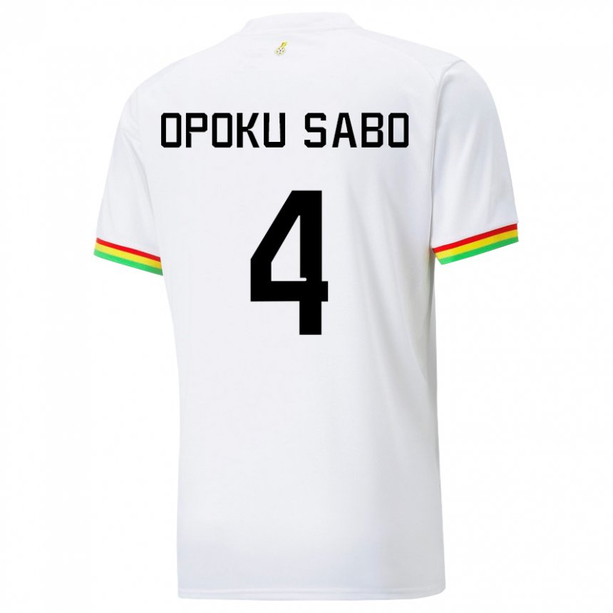 Criança Camisola Ganesa Alex Opoku Sabo #4 Branco Principal 22-24 Camisa Brasil